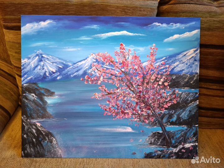 Картина маслом холст на картоне 50*40