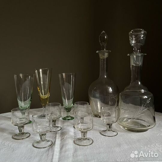 Графины Фужеры стекло посуда СССР