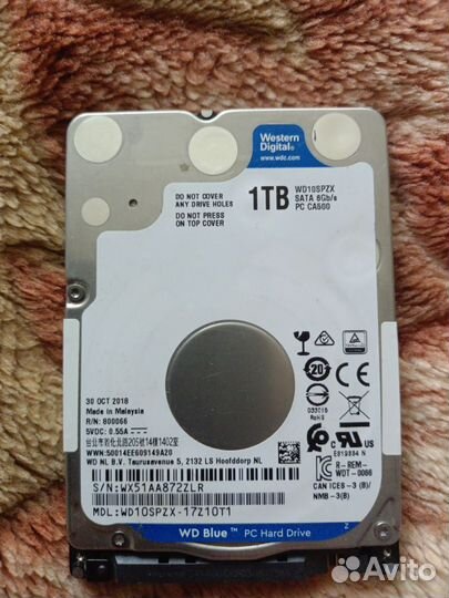 HDD Western Digital 1Tb 2.5