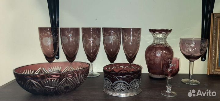 Фужеры, блюдо, штофы