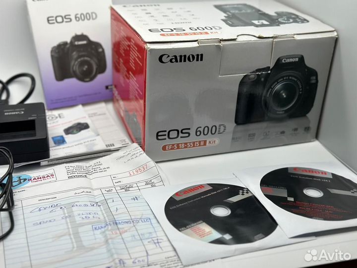 Зеркальный фотоаппарат canon eos 600d kit 18 55mm