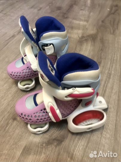 Роликовые коньки детские раздвижные, размер 25-28