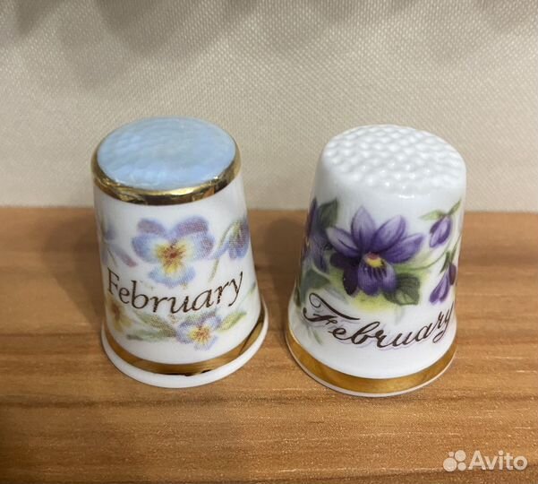 Наперстки коллекционные Февраль (цена за 2)