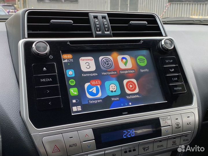 CarPlay / Android Auto для RAV4, Prado, Highlander