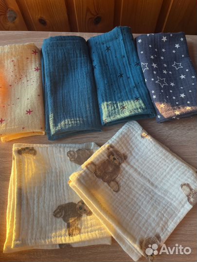 Муслиновые салфетки платочки