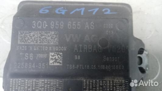 Блок управления airbag skoda octavia A7, Номер 3q0959655as (6GM12OQ01)