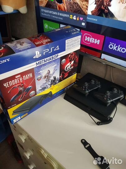 Игровая приставка ps4 slim 1tb