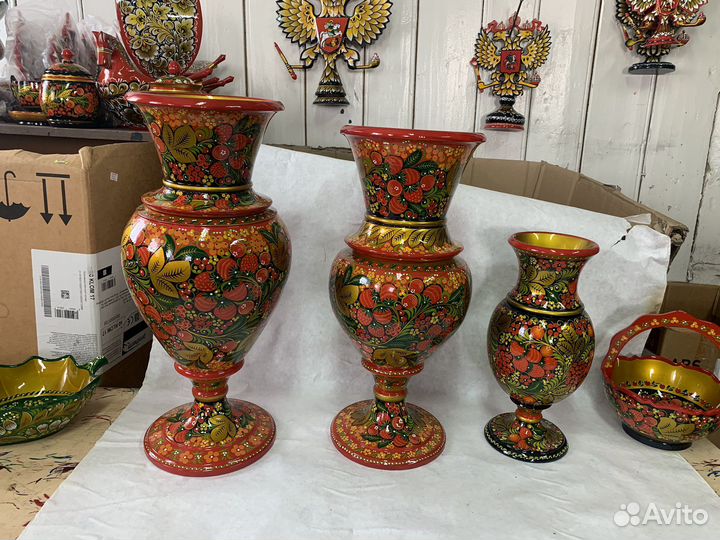 Хохломская ваза