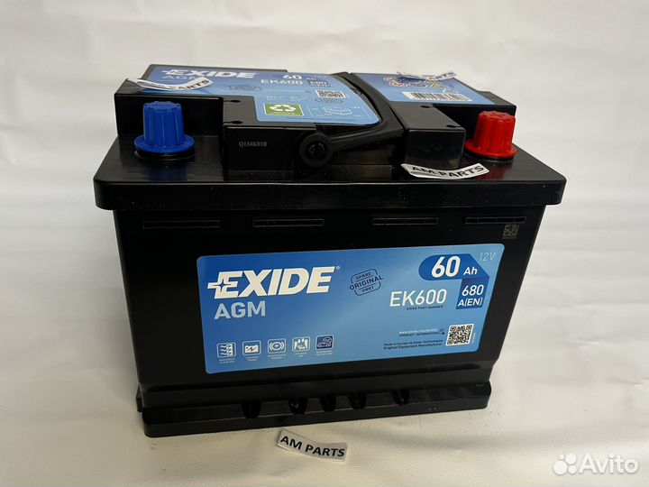 Аккумулятор новый Exide EK600 Start-Stop AGM