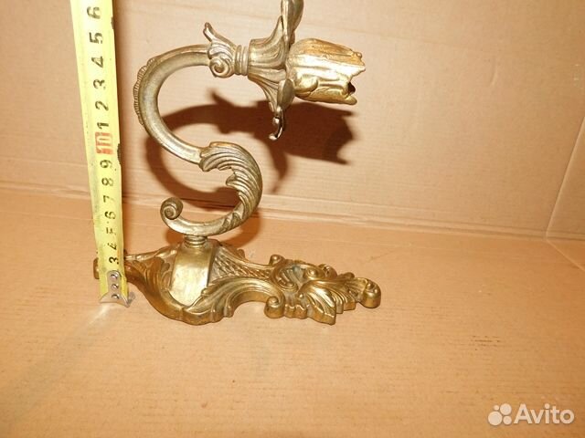 Антикварный, настенный подсвечник на 1 свечу