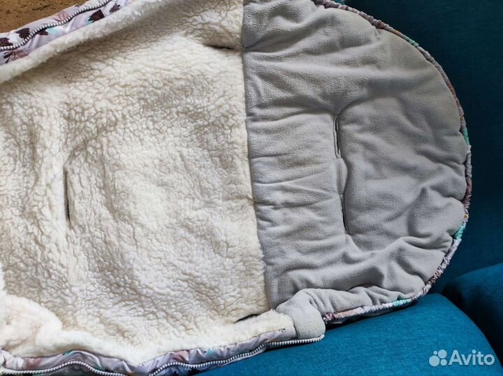 Меховой конверт в коляску