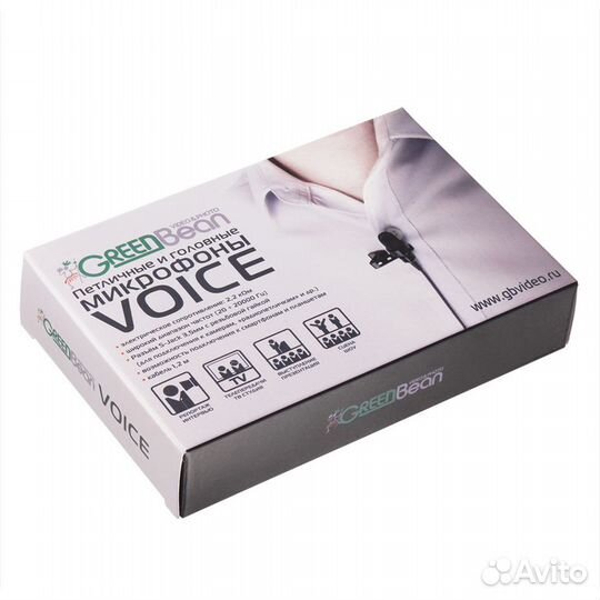 GreenBean Voice 4 black S-Jack петличный микрофон