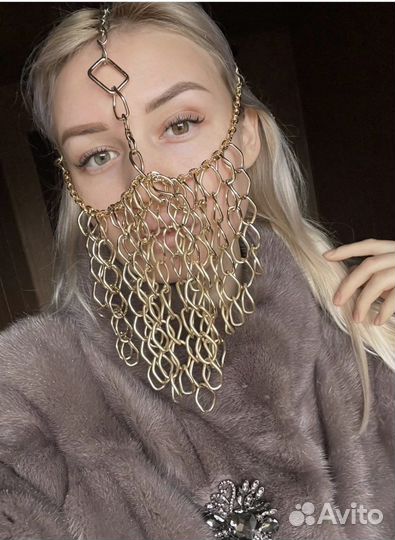 Очелье маска из цепей Бурга ручная работа