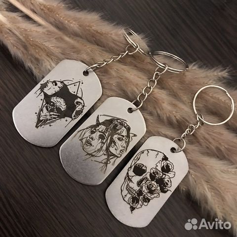 Брелок с гравировкой, нержавеющая сталь