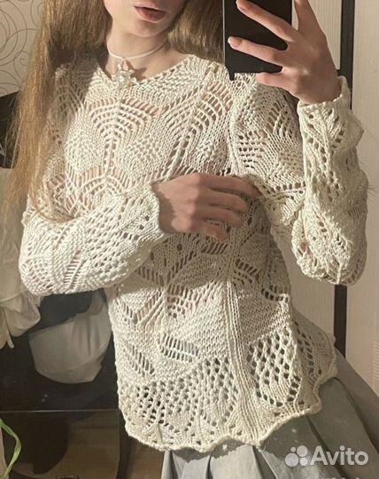 Вязаная кофта ручной работы винтаж