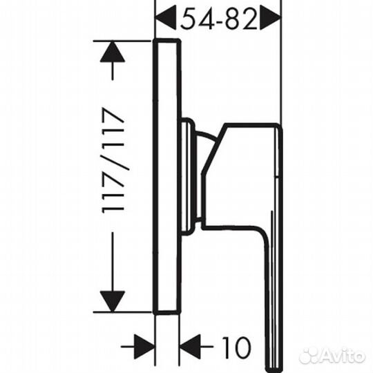 Смеситель для душа hansgrohe 71658000 Хром