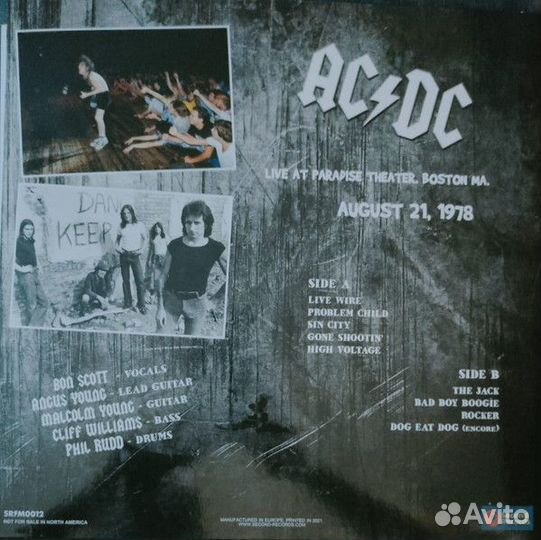 Виниловая пластинка AC/DC - Live AT Paradise Theat