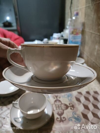 Чашка с блюдцем СССР дулево