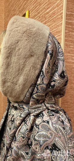 Платок утепленный на флисе с норкой