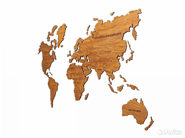 Деревянная карта мира Зеленоград