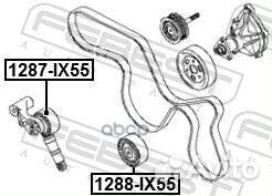 Ролик приводного ремня hyundai ix55 обводной 12