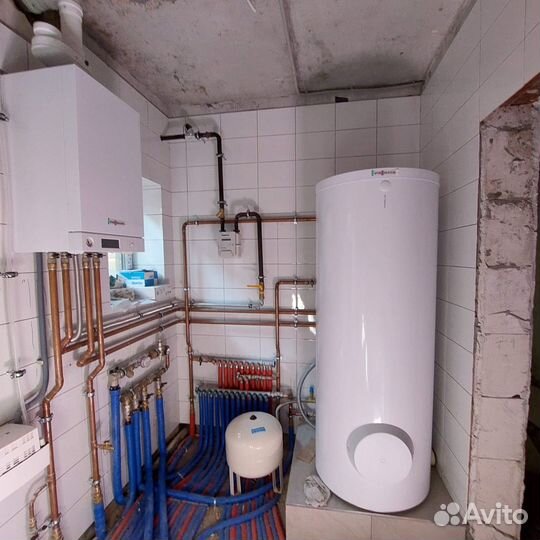 Монтаж отопление водоснабжение, котельного оборудо