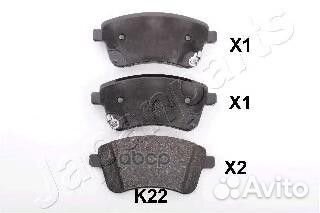 Колодки торм.диск. pak22af Japanparts