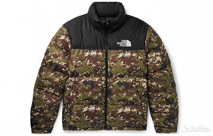 THE north face 1996 Collection Down Jacket Unisex Green Camouflage (XL)(88)