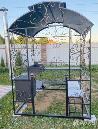 Мангал с печкой