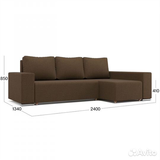 Угловой диван-кровать Beneli маркиз с подушками, с