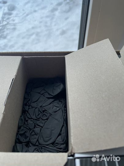 Перчатки нитриловые черные