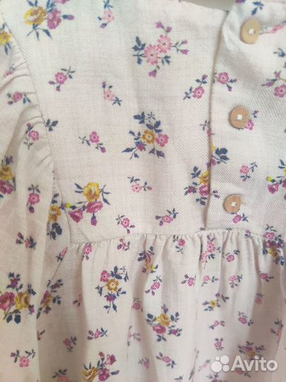 Zara рубашка для девочки18/24 92р