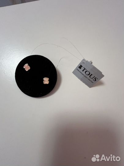 Серьги пусеты серебро Tous