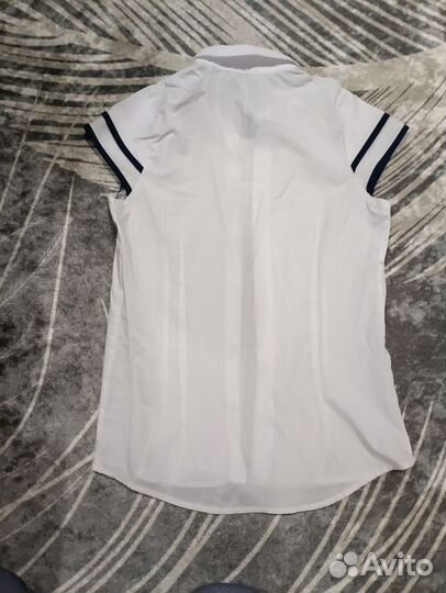 Белая школьная рубашка 140-146