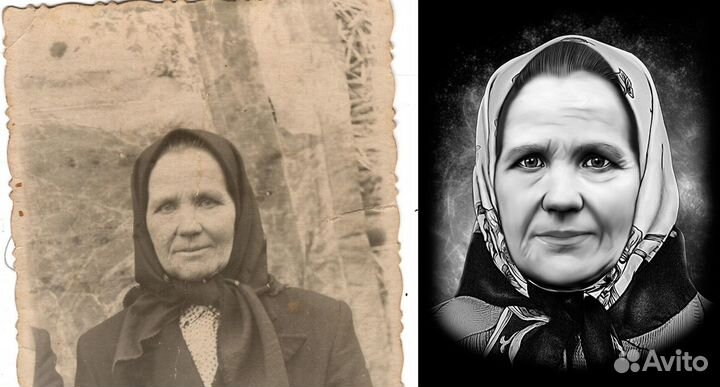 Ретушь фото на памятник