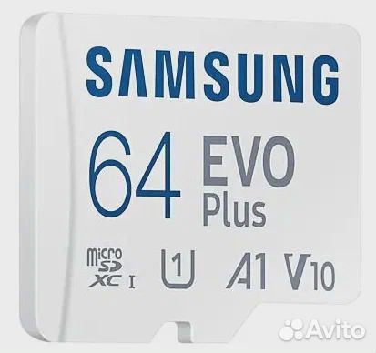 Карта памяти microSD Samsung Evo Plus 64 Gb