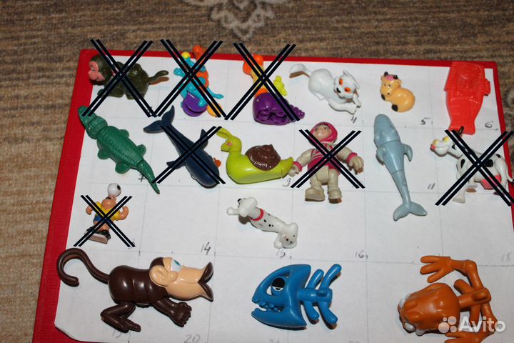 Игрушки из киндер-сюрприза, Ландрин, чупы, пр. 10