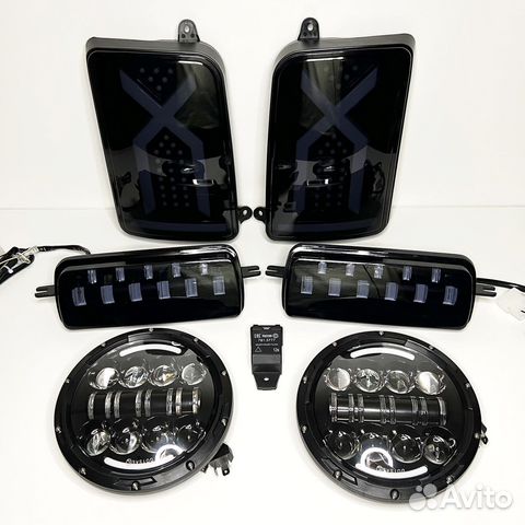 Комплект LED оптика на Ниву Фары Надфарники Фонари