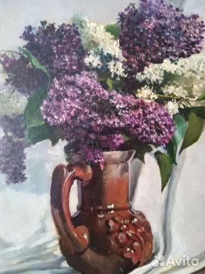 Картина. Сирень. Масло 1991г