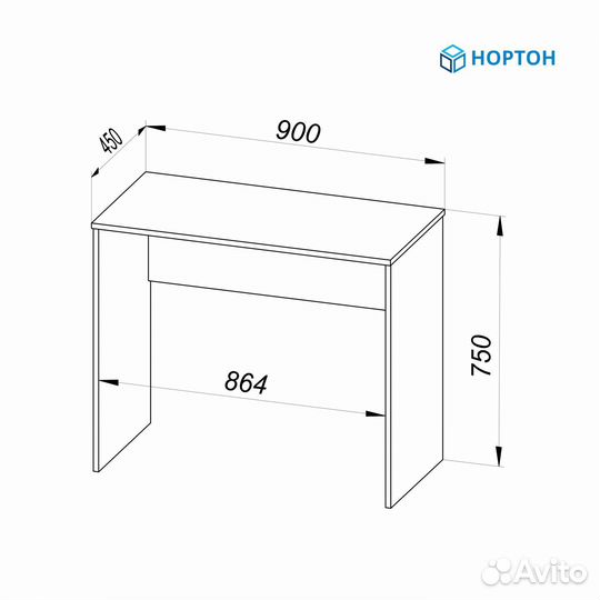 Стол письменный компьютерный Арк Дуб Сонома
