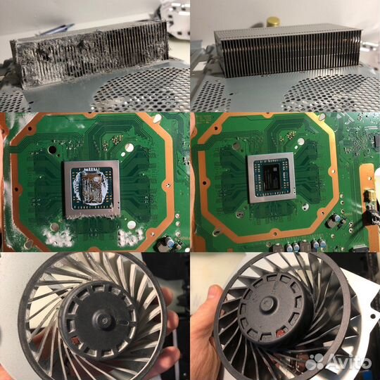 Чистка и замена термопасты PlayStation xbox