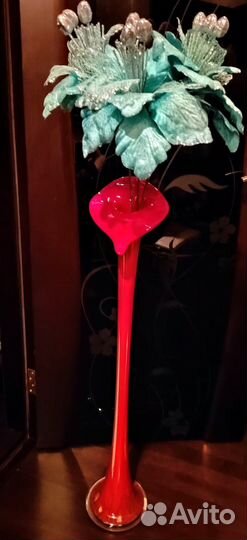 Ваза напольная с цветами