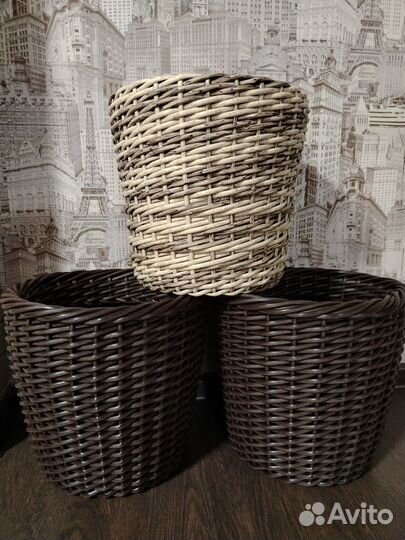 Кашпо из ротанга