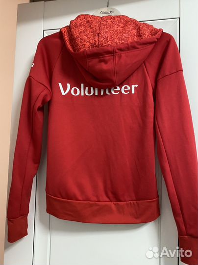Кофта adidas красная волонтерская