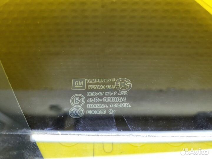 Стекло двери (форточка) заднее правое Chevrolet