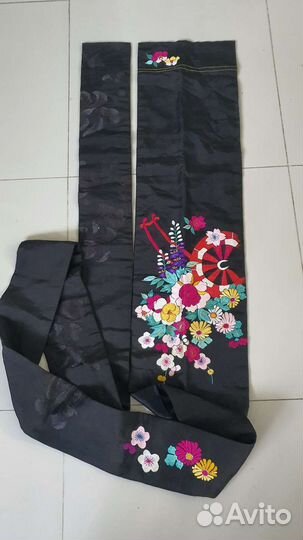 Пояс Оби для кимоно,Япония,парча шелк винтаж