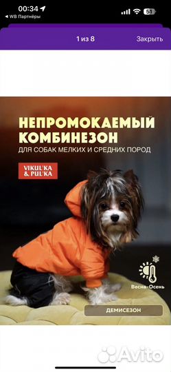 Зимний комбинезон для собак мелких пород