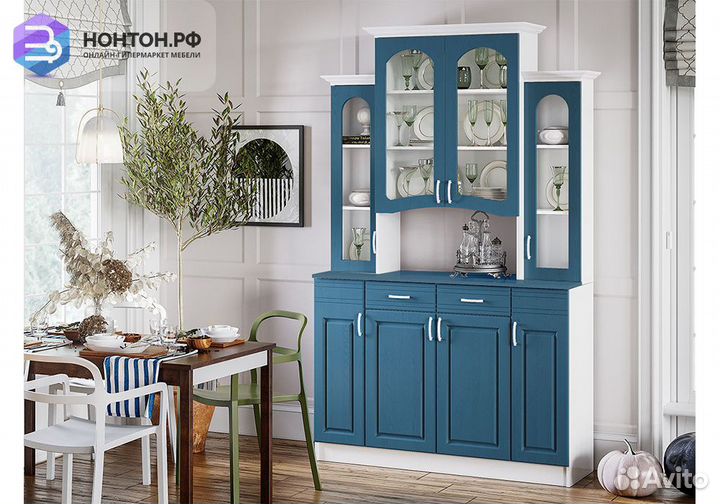 Буфет Констанция 4-х створчатый джинс