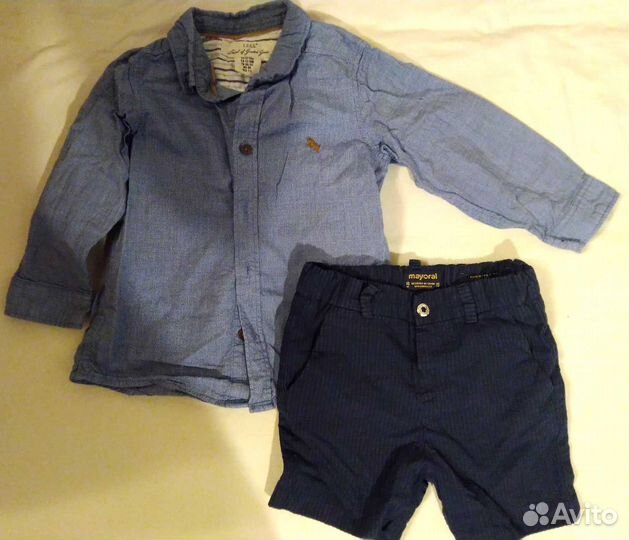 Рубашки и брюки на праздник 86 и 92