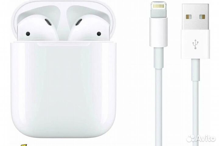 Airpods 2 новые, в упаковке, с анимацией